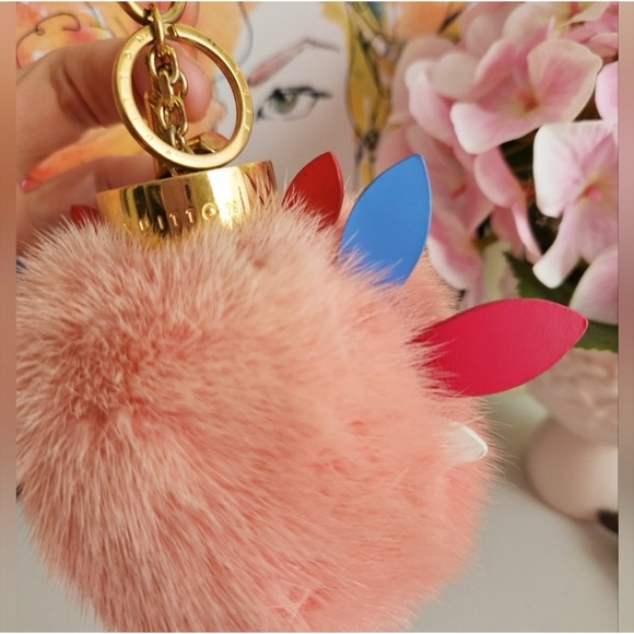 Louis Vuitton Large Pink “Lovely Birds” Mink Bag Charm - Picture 6 of 9